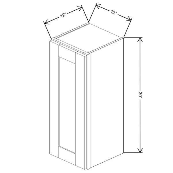 Fabuwood Allure Galaxy Mocha 12″ W X 30″ H X 12″ D  Single Door Wall Cabinet