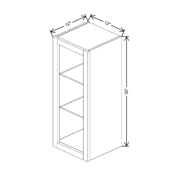 Fabuwood Allure Galaxy Mocha 12″ W X 30″ H X 12″ D Wall No Door Cabinet