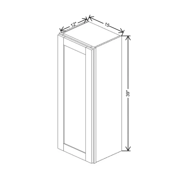 Fabuwood Allure Galaxy Mocha 15″ W X 39″ H X 12″ D  Single Door Wall Cabinet