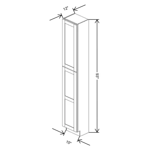 Fabuwood Allure Galaxy Mocha 15″ W X 93″ H X 12″ D Tall Pantry Cabinet