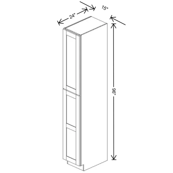 Fabuwood Allure Galaxy Mocha 15″ W X 96″ H X 24″ D Tall Pantry Cabinet