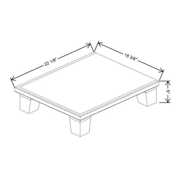 Fabuwood Allure Galaxy Mocha 18 3/8″ W X 5″ H X 22 1/8″ D Shaker Platform With Taper Feet For TP1821
