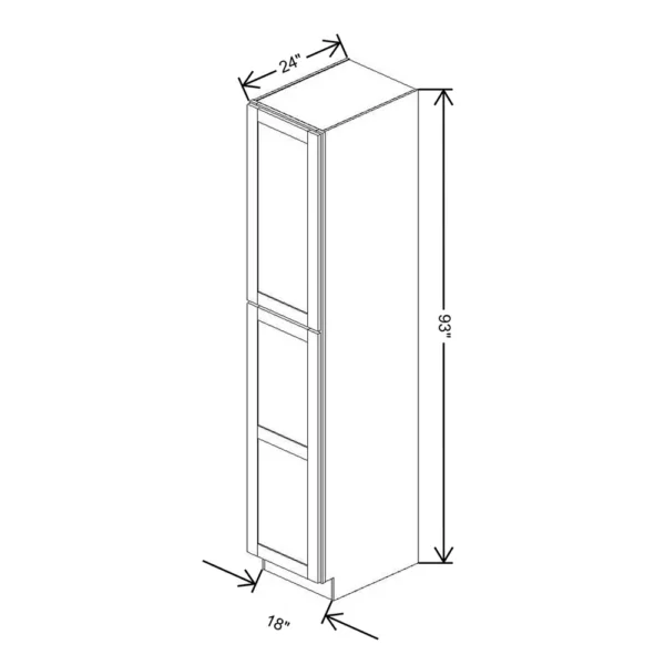 Fabuwood Allure Galaxy Mocha 18″ W X 93″ H X 24″ D Tall Pantry Cabinet