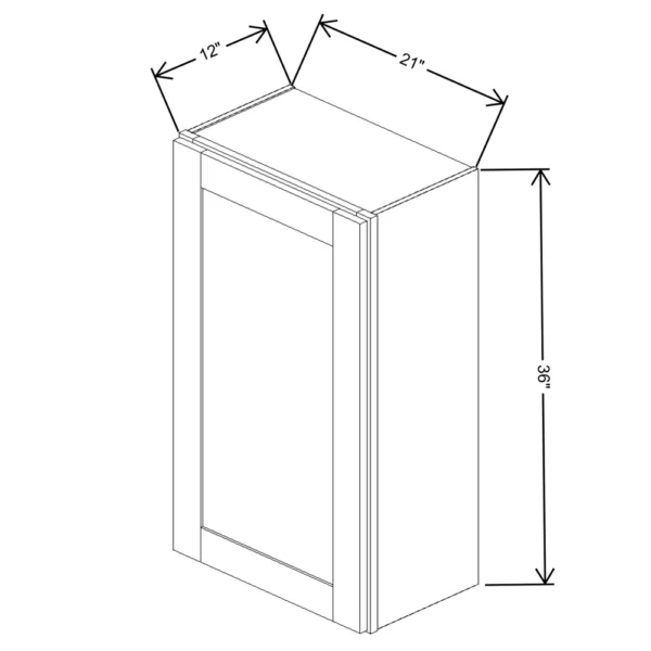 Fabuwood Allure Galaxy Mocha 21″ W X 36″ H X 12″ D  Single Door Wall Cabinet