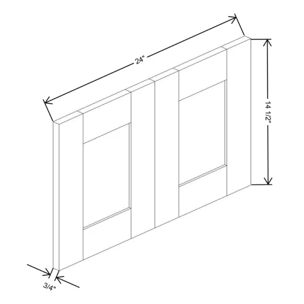 Fabuwood Allure Galaxy Mocha 23 1/2″ W X 14 1/2″ H X 3/4″ D Wainscot Panel