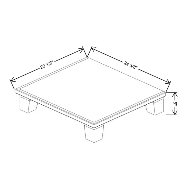 Fabuwood Allure Galaxy Mocha 24 3/8″ W X 5″ H X 22 1/8″ D Shaker Platform With Taper Feet For V24