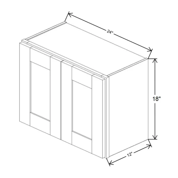 Fabuwood Allure Galaxy Mocha 24″ W X 18″ H X 12″ D Double Door Wall Cabinet