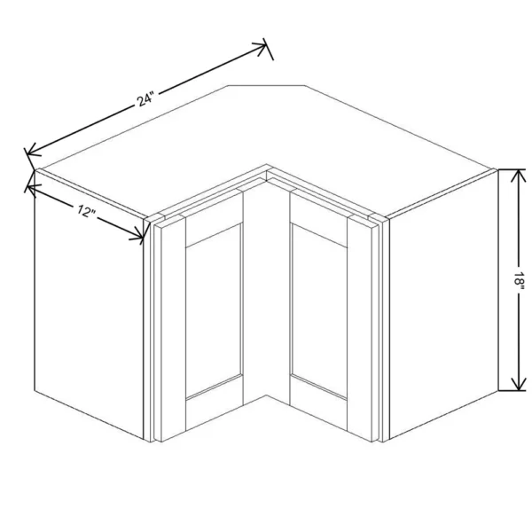 Fabuwood Allure Galaxy Mocha 24″ W X 18″ H X 12″ D Square Corner Wall