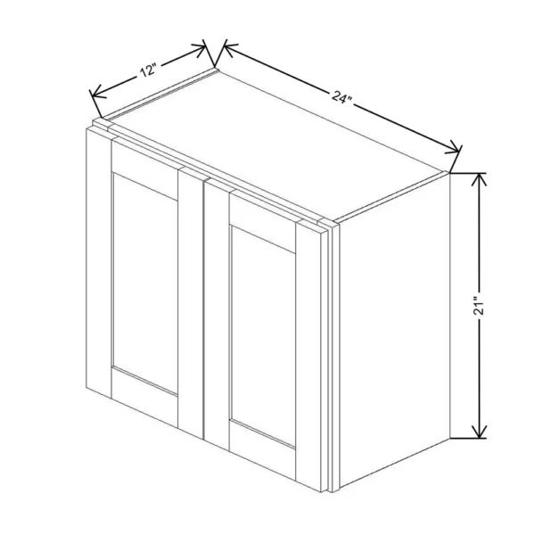Fabuwood Allure Galaxy Mocha 24″ W X 21″ H X 12″ D Double Door Wall Cabinet