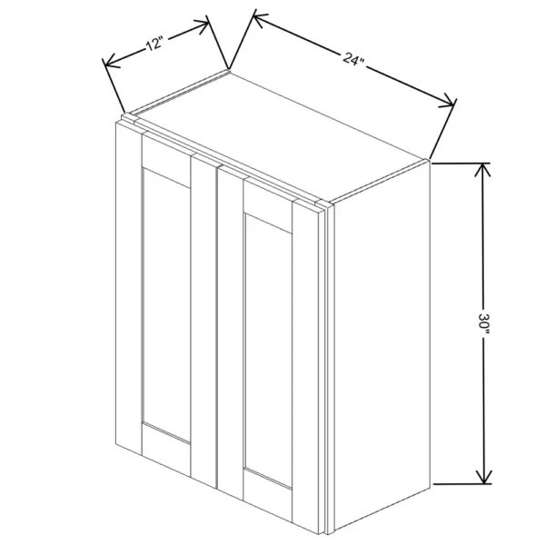 Fabuwood Allure Galaxy Mocha 24″ W X 30″ H X 12″ D Double Door Wall Cabinet