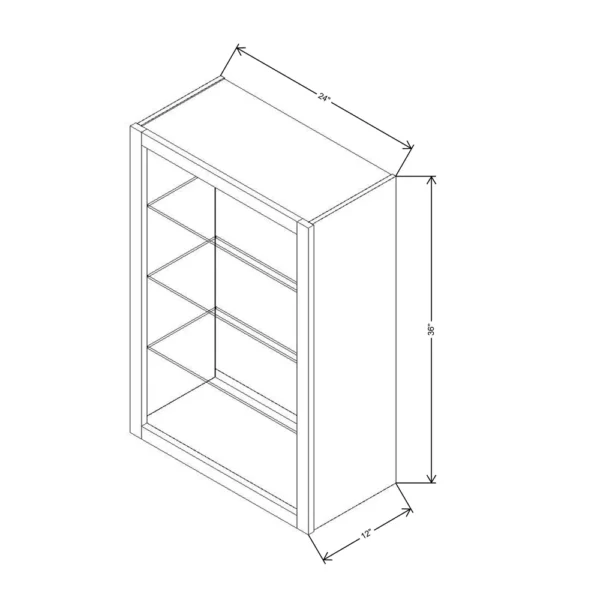 Fabuwood Allure Galaxy Mocha 24″ W X 36″ H X 12″ D Wall No Door Cabinet