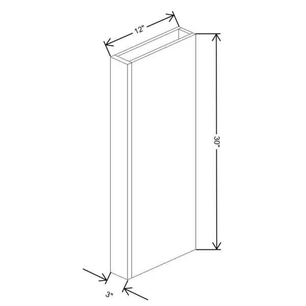 Fabuwood Allure Galaxy Mocha 3″ W X 30″ H X 12″ D Column