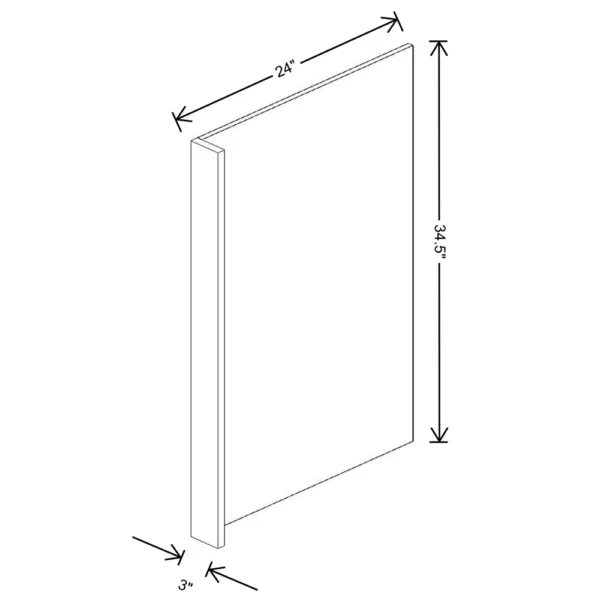 Fabuwood Allure Galaxy Mocha 3″ W X 34 1/2″ H X 24″ D Dishwasher End Panel