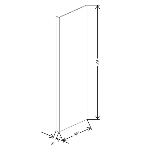 Fabuwood Allure Galaxy Mocha 3″ W X 96″ H X 30″ D Refrigerator End Panel