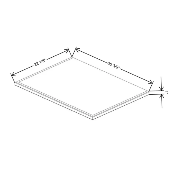 Fabuwood Allure Galaxy Mocha 30 3/8″ W X 1″ H X 22 1/8″ D Vera Platform For V30