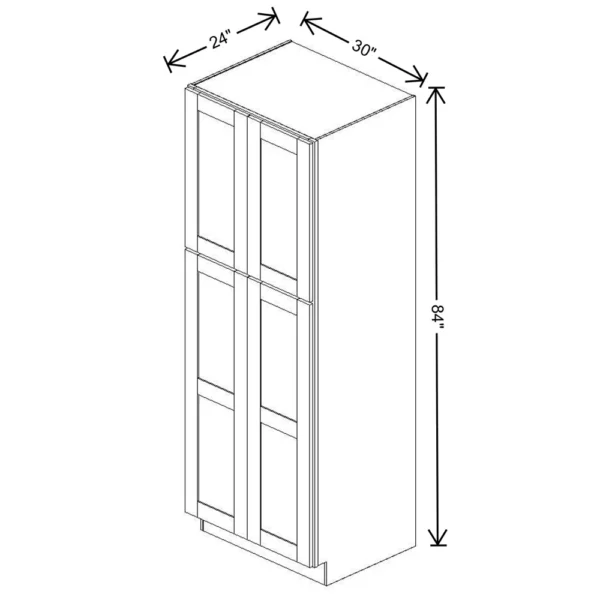 Fabuwood Allure Galaxy Mocha 30″ W X 84″ H X 24″ D Tall Pantry Cabinet