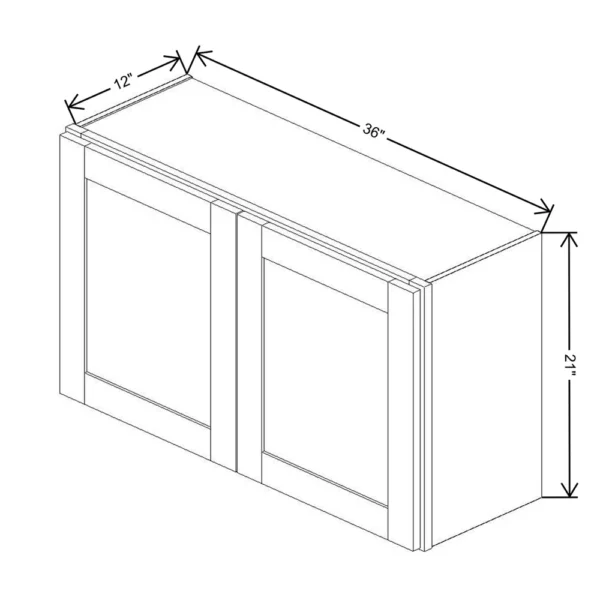 Fabuwood Allure Galaxy Mocha 36″ W X 21″ H X 12″ D Double Door Wall Cabinet