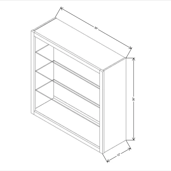 Fabuwood Allure Galaxy Mocha 36″ W X 36″ H X 12″ D Wall No Door Cabinet