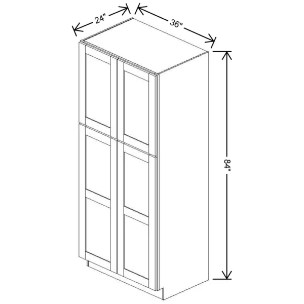 Fabuwood Allure Galaxy Mocha 36″ W X 84″ H X 24″ D Tall Pantry Cabinet