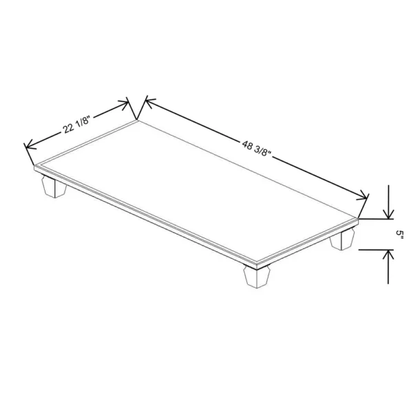 Fabuwood Allure Galaxy Mocha 48 3/8″ W X 5″ H X 22 1/8″ D Shaker Platform With Cove Feet For V48