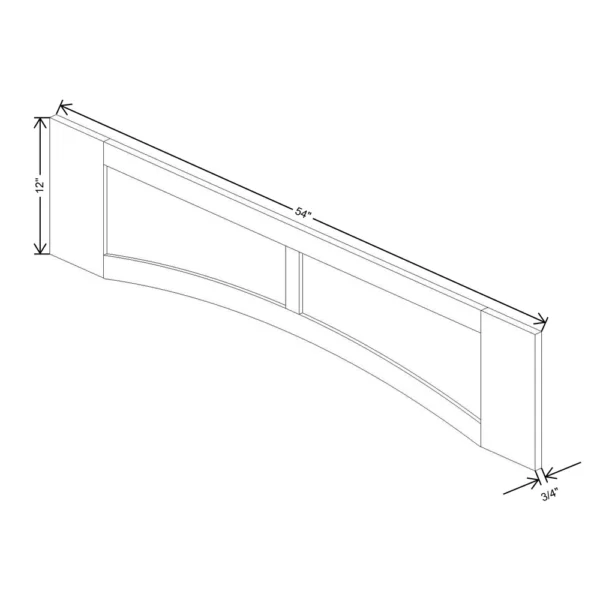 Fabuwood Allure Galaxy Mocha 54″ W X 12″ H Arched-Raised Panel