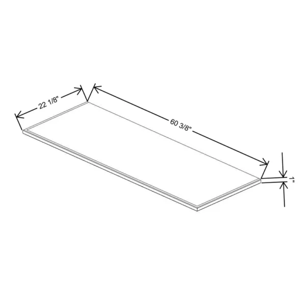 Fabuwood Allure Galaxy Mocha 60 3/8″ W X 1″ H X 22 1/8″ D Shaker Platform For V60