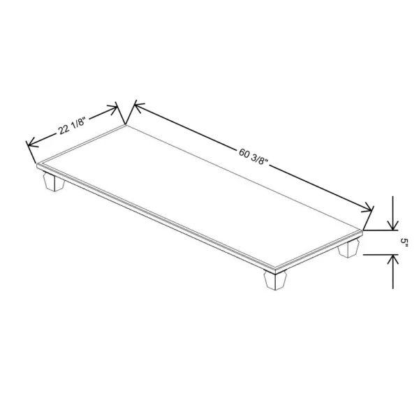 Fabuwood Allure Galaxy Mocha 60 3/8″ W X 5″ H X 22 1/8″ D Shaker Platform With Cove Feet For V60