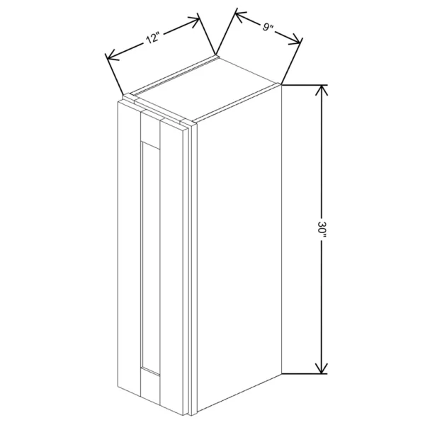 Fabuwood Allure Galaxy Mocha 9″ W X 30″ H X 12″ D  Single Door Wall Cabinet