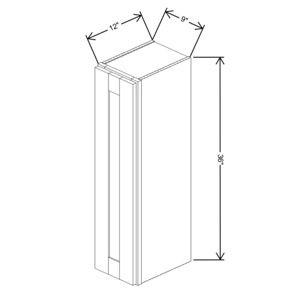Fabuwood Allure Galaxy Mocha 9″ W X 36″ H X 12″ D  Single Door Wall Cabinet