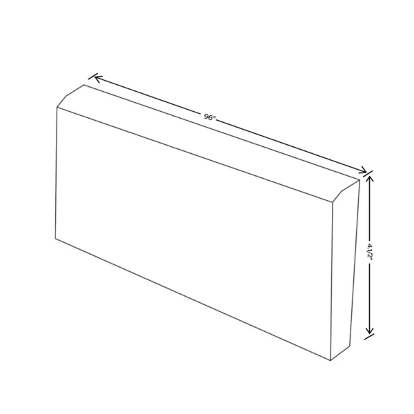 Fabuwood Allure Galaxy Mocha 96″ W X 5 1/2″ H X 3/4″ D Base Board Molding