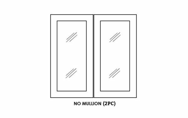 No Mullion Glass Doors For Double Door Cabinets
