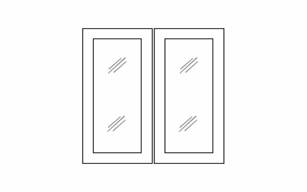 No Mullion Glass Doors For Double Door Cabinets