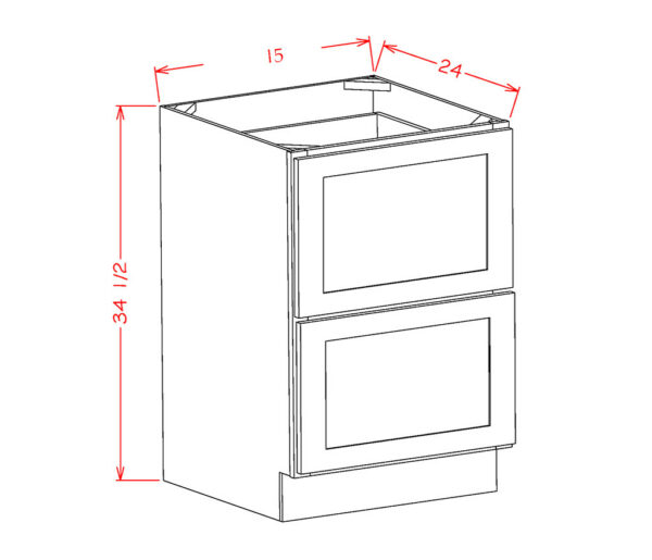 2 Drawer Base Cabinets