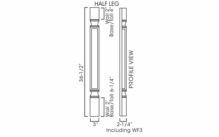 Decor Half Leg Including WF3 Filler (Trimmable)