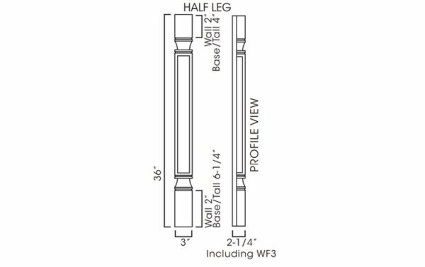 Decor Half Leg Including WF3 Filler (Trimmable)