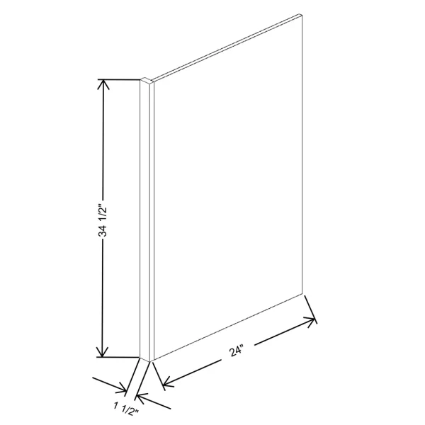Fabuwood Allure Galaxy Cobblestone 1 1/2″ W X 34 1/2″ H X 24″ D Dishwasher End Panel