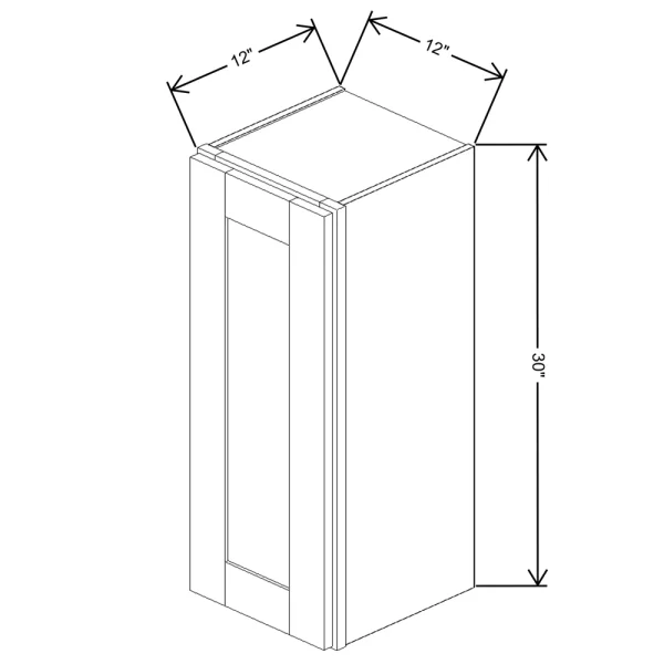 Fabuwood Allure Galaxy Cobblestone 12″ W X 30″ H X 12″ D Single Door Wall Cabinet