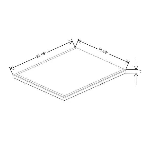 Fabuwood Allure Galaxy Cobblestone 18 3/8″ W X 1″ H X 22 1/8″ D Shaker Platform For Tp1821