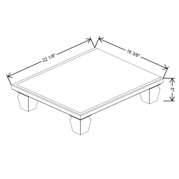 Fabuwood Allure Galaxy Cobblestone 18 3/8″ W X 5″ H X 22 1/8″ D Shaker Platform With Cove Feet For Tp1821