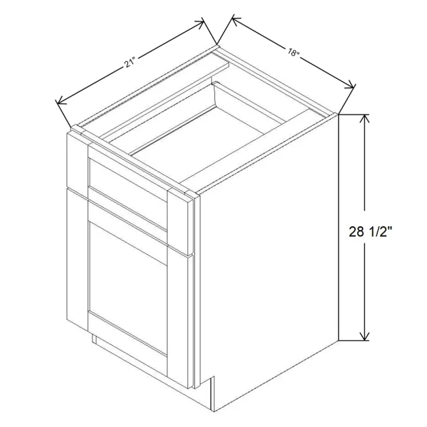 Fabuwood Allure Galaxy Cobblestone 18″ W X 28 1/2″ H X 21″ D File Drawer Base Cabinet