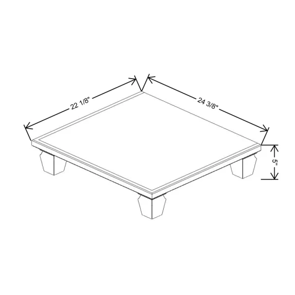 Fabuwood Allure Galaxy Cobblestone 24 3/8″ W X 5″ H X 22 1/8″ D Shaker Platform With Cove Feet For V24