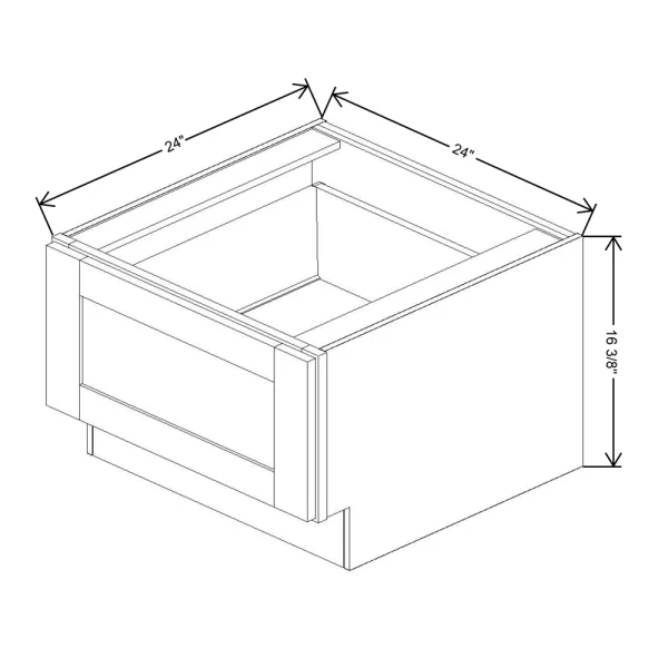 Fabuwood Allure Galaxy Cobblestone 24″ W X 16 3/8″ H X 24″ D Bench Seat Cabinet