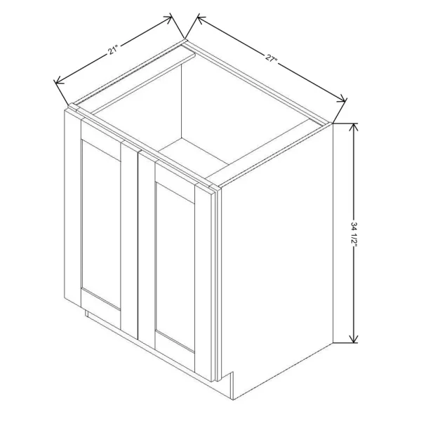 Fabuwood Allure Galaxy Cobblestone 27″ W X 34 1/2″ H X 21″ D Full Height Double Door Cabinet