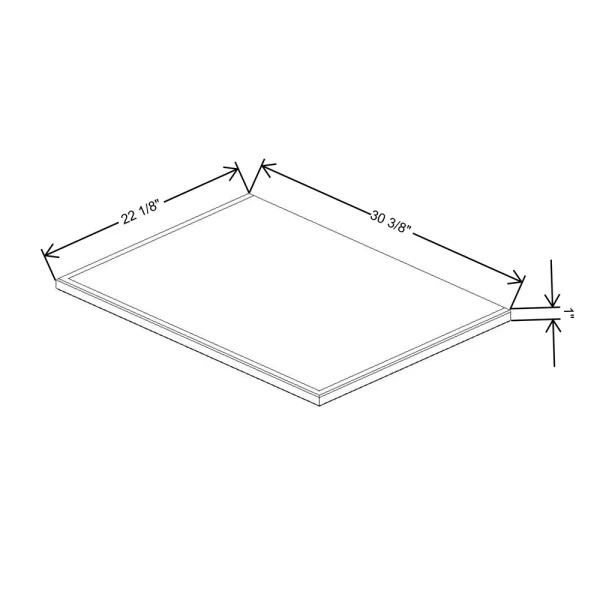 Fabuwood Allure Galaxy Cobblestone 30 3/8″ W X 1″ H X 22 1/8″ D Shaker Platform For V30