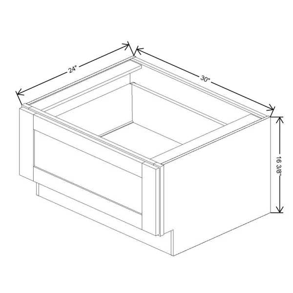 Fabuwood Allure Galaxy Cobblestone 30″ W X 34 1/2″ H X 24″ D Bench Seat Cabinet