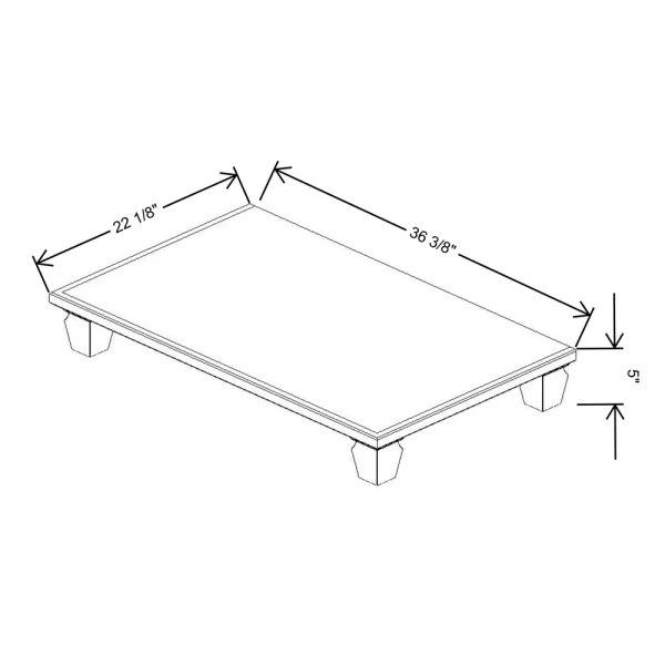 Fabuwood Allure Galaxy Cobblestone 36 3/8″ W X 5″ H X 22 1/8″ D Shaker Platform With Cove Feet For V36