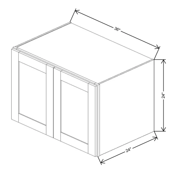 Fabuwood Allure Galaxy Cobblestone 36″ W X 24″ H X 24″ D Double Door Wall Cabinet