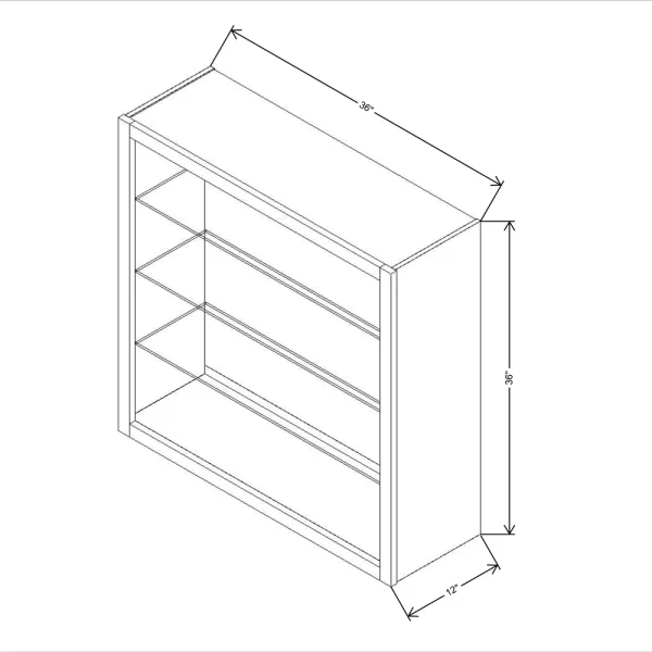 Fabuwood Allure Galaxy Cobblestone 36″ W X 36″ H X 12″ D Wall No Door Cabinet