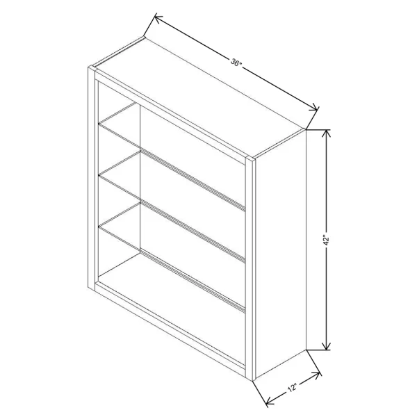 Fabuwood Allure Galaxy Cobblestone 36″ W X 42″ H X 12″ D Wall No Door Cabinet