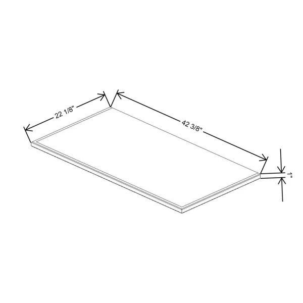Fabuwood Allure Galaxy Cobblestone 42 3/8″ W X 1″ H X 22 1/8″ D Shaker Platform For V42